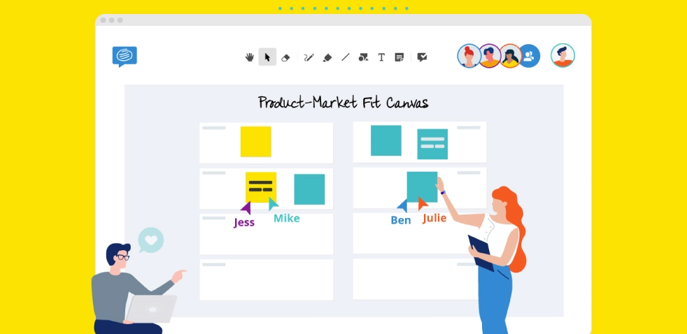 product-market fit canvas illustration